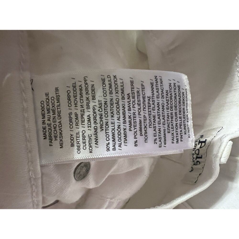 Polo Jeans Ralph Lauren Jeans Skinny Pants Womens Sz 30 White Khaki Denim - Picture 10 of 10
